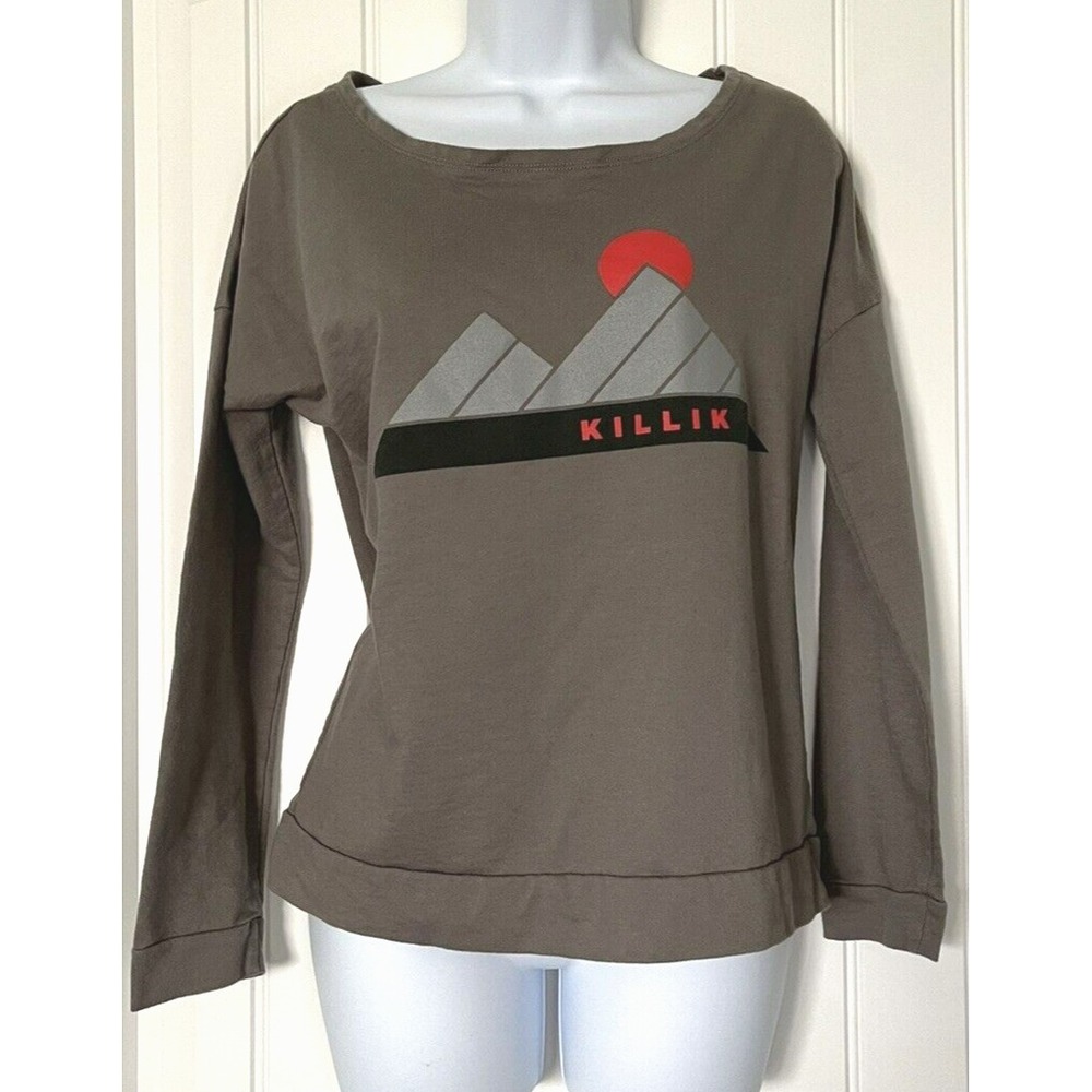 Killik Pullover Sweatshirt Women's Size Medium Gray Long Sleeve Outdoors Sweater